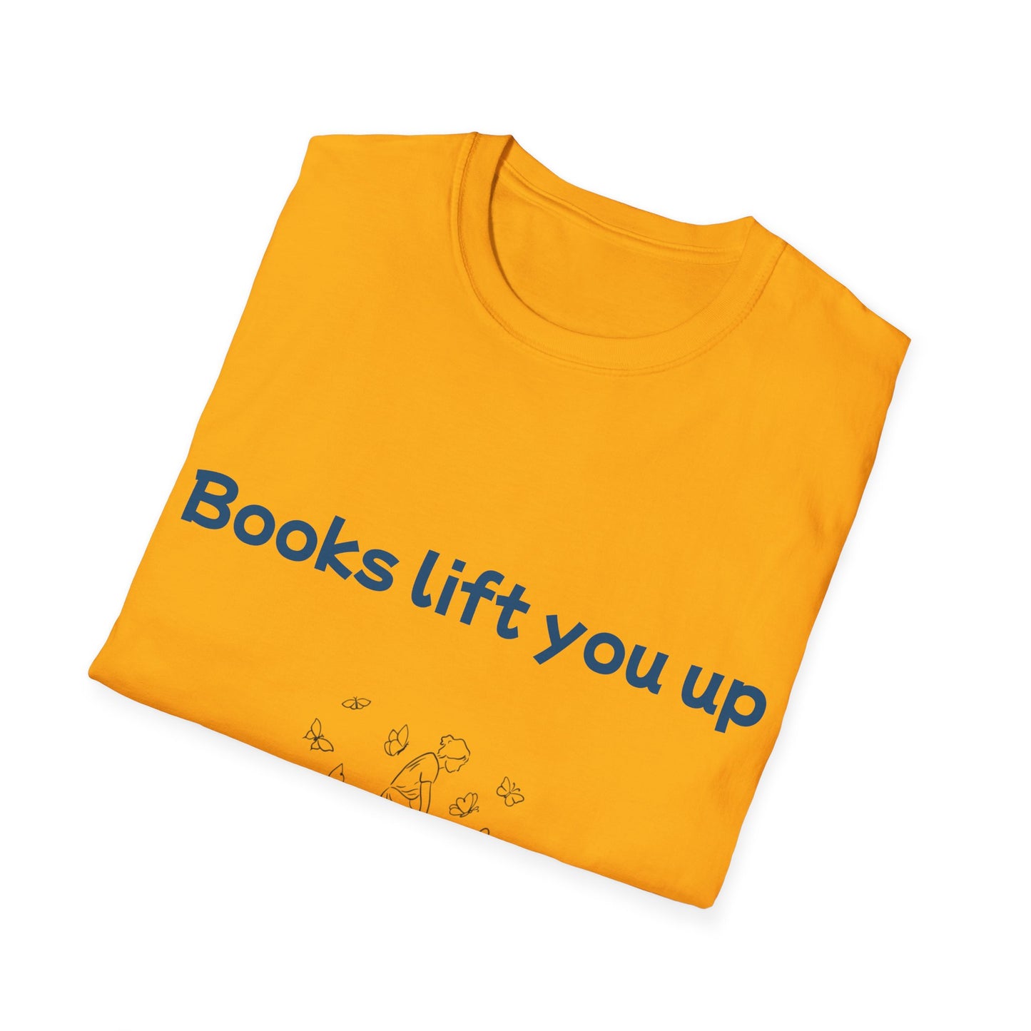 Inspirational Unisex Softstyle T-Shirt - Books Lift You Up