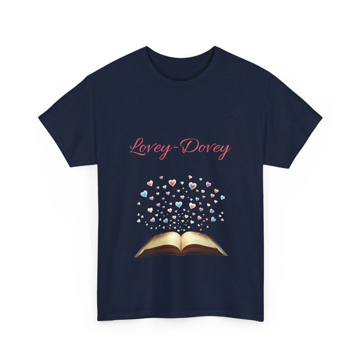 Lovey-Dovey - Unisex Heavy Cotton Tee - Sweet Romance - The Dreamer's Bookshop.