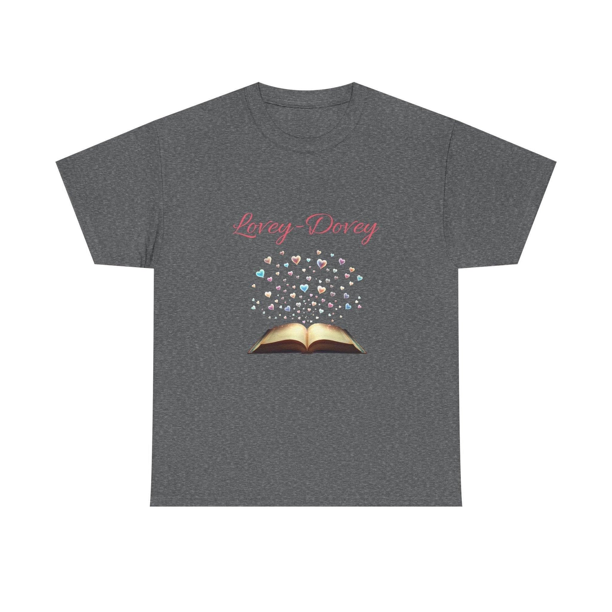 Lovey-Dovey - Graphic Tee - Unisex Heavy Cotton T-Shirt for Book Lovers - The Dreamer's Bookshop.