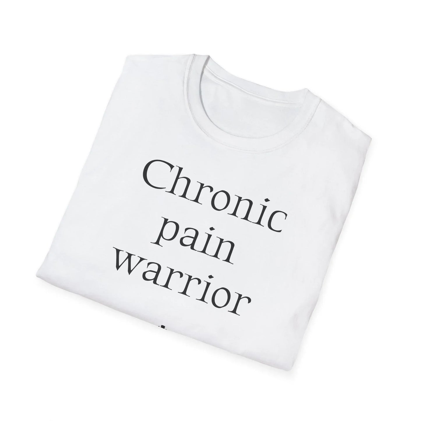 Chronic Pain Warrior Unisex Softstyle T-Shirt - Empowering Graphic Tee for Mental Health Awareness - The Dreamer's Bookshop.