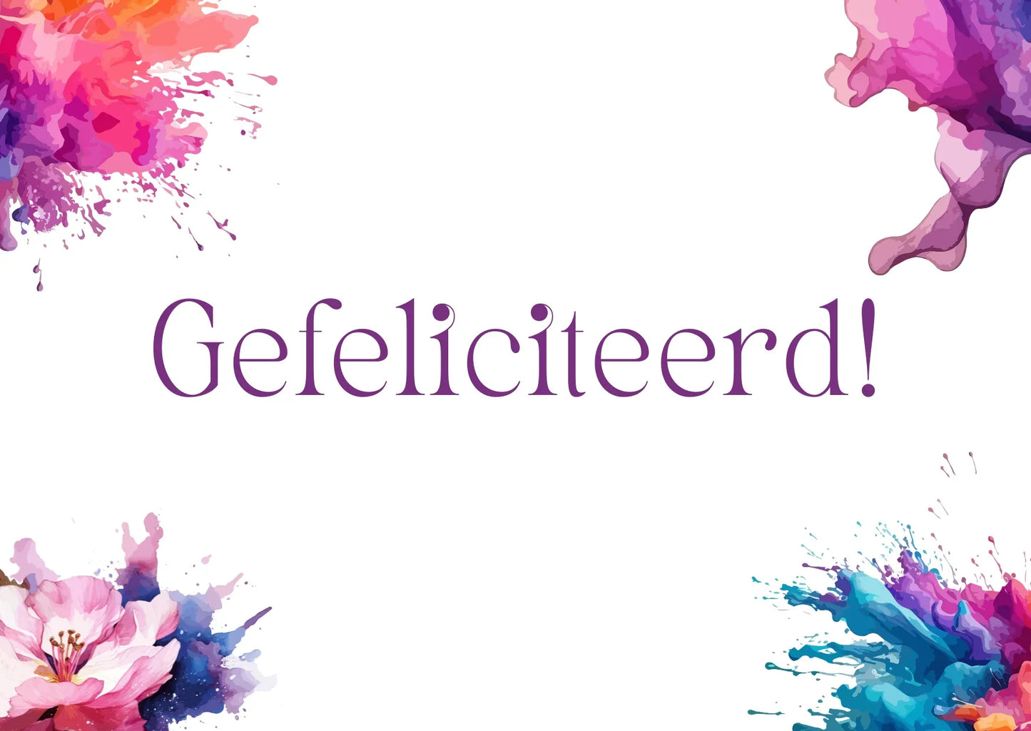The Dreamer's Bookshop "Gefeliciteerd" Exclamation Card - The Dreamer's Bookshop.