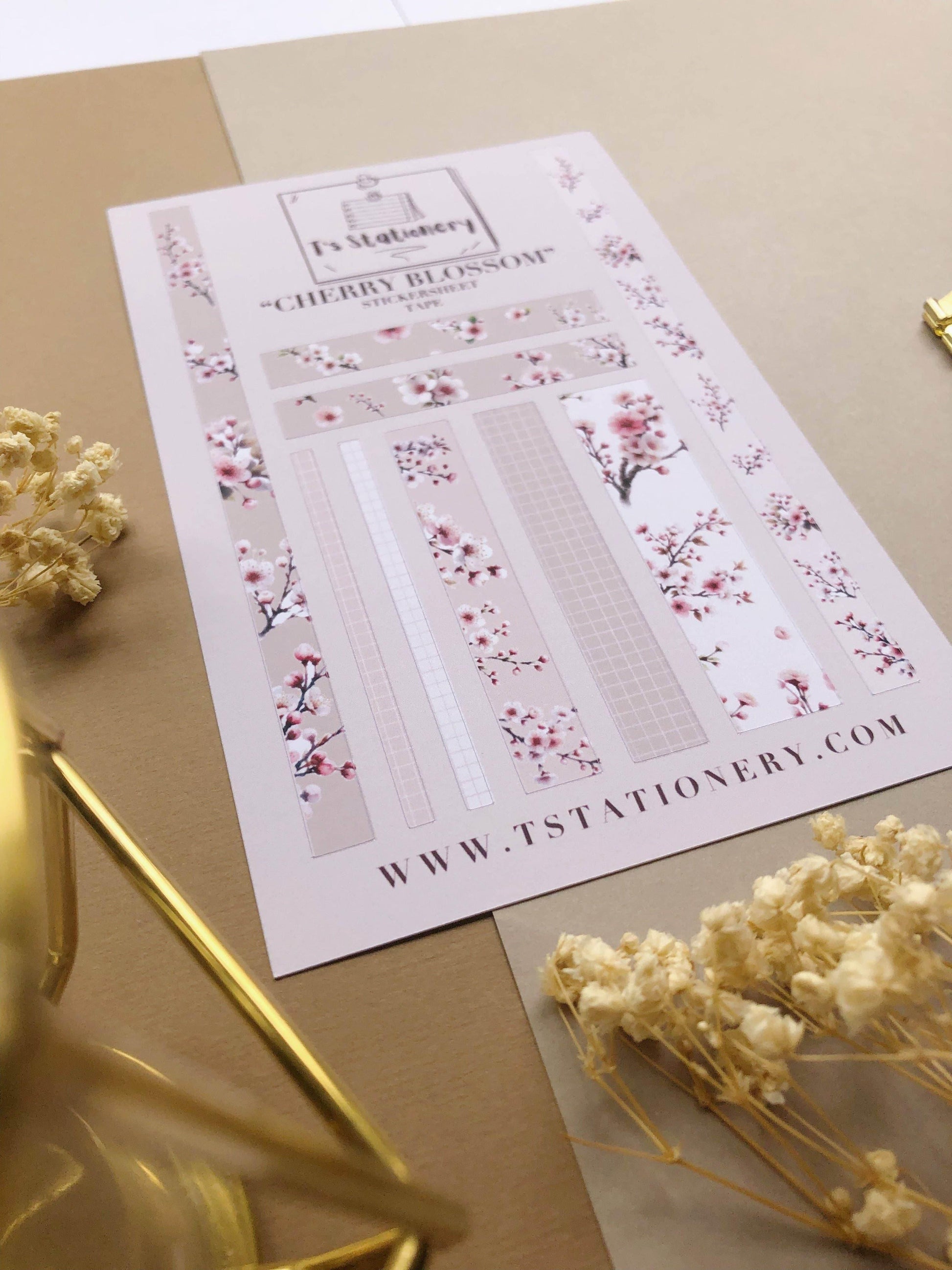 T's Stationery - Stickerveltape „Cherry Blossom” Washi - The Dreamer's Bookshop.