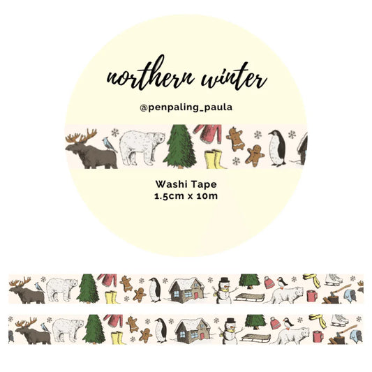 Penpaling Paula - Noordelijke winter - Washi Tape - The Dreamer's Bookshop.