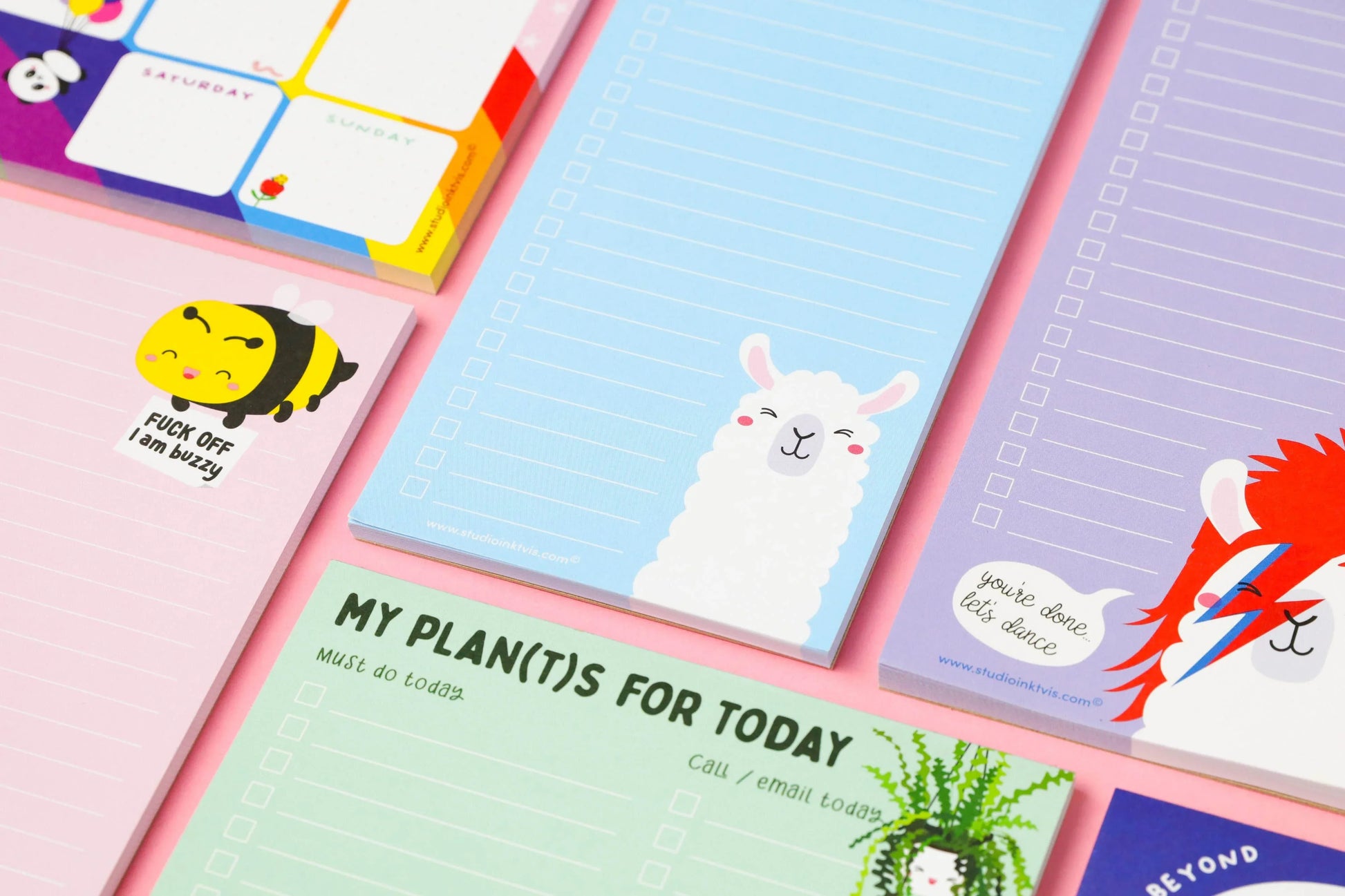 Studio Inktvis - Lama to do list notitieblok voor lama-liefhebbers - The Dreamer's Bookshop.