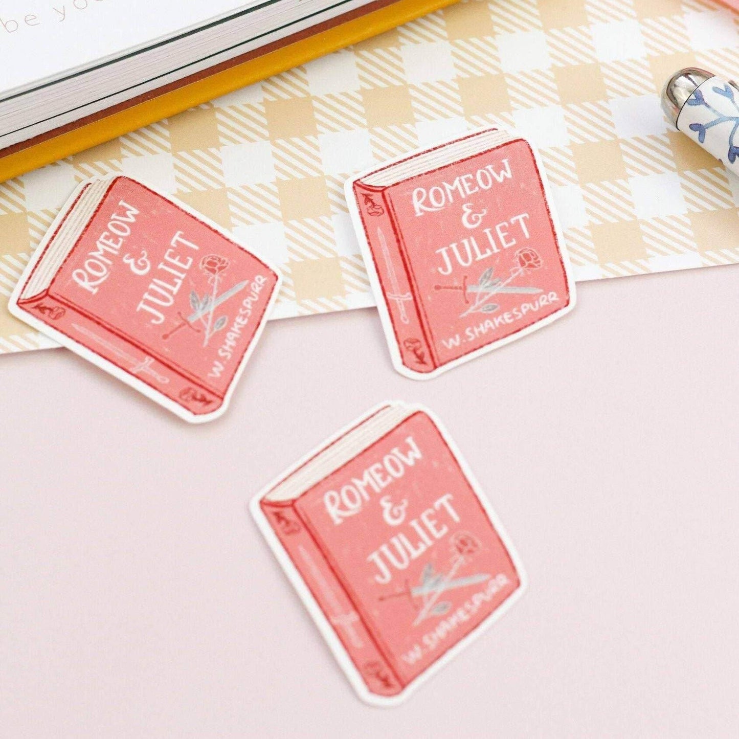 My Sweet Paper Card - Romeow and Juliet - Kattenboeksticker - The Dreamer's Bookshop.