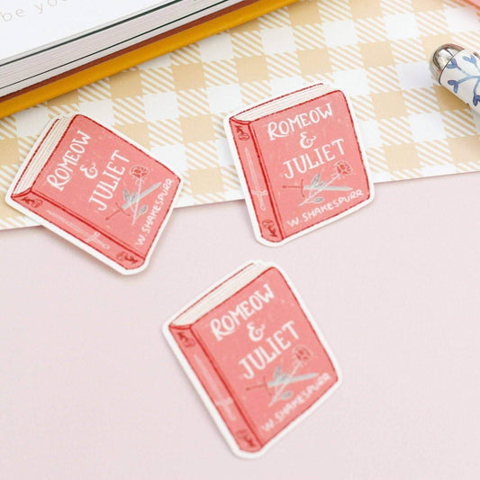 My Sweet Paper Card - Romeow and Juliet - Kattenboeksticker - The Dreamer's Bookshop.