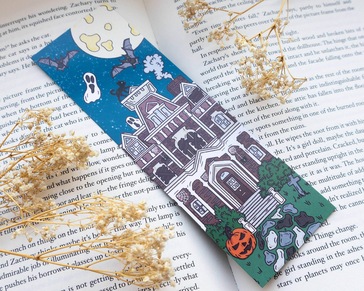 Basically Britt - Halloween Bookmark Haunted Mansion - The Dreamer's Bookshop.