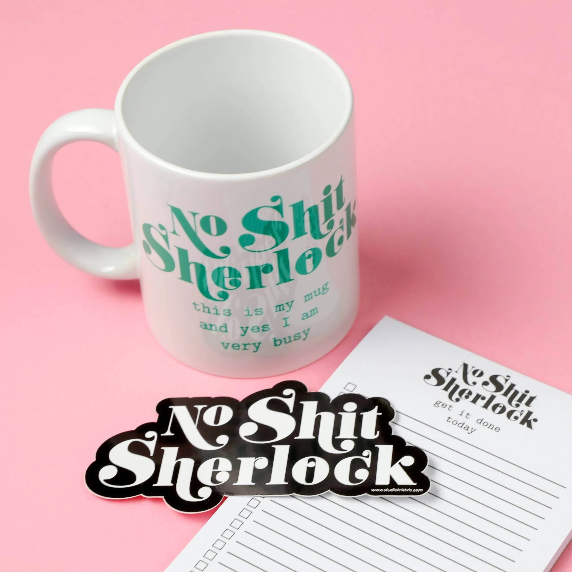 Studio Inktvis - Geen shit-sherlock-sticker - The Dreamer's Bookshop.
