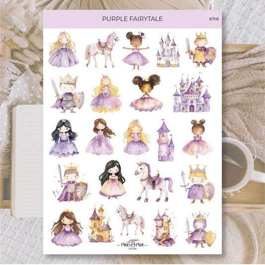 Plan & Plot Studio - Paars sprookje | Stickers - The Dreamer's Bookshop.