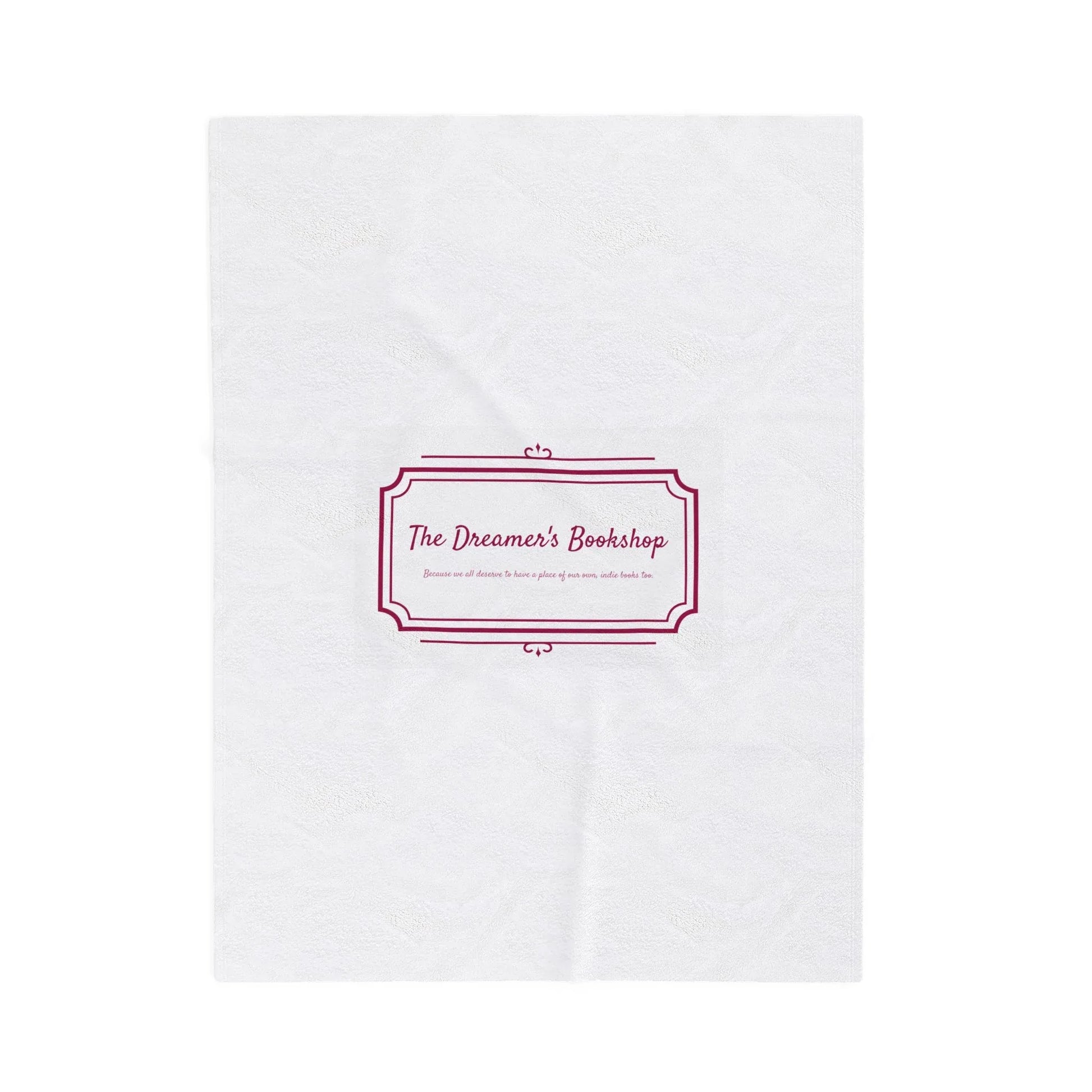 Cozy Velveteen Plush Blanket - "The Dreamer's Bookshop" Design - Perfect for Book Lovers and Cozy Nights - The Dreamer's Bookshop.