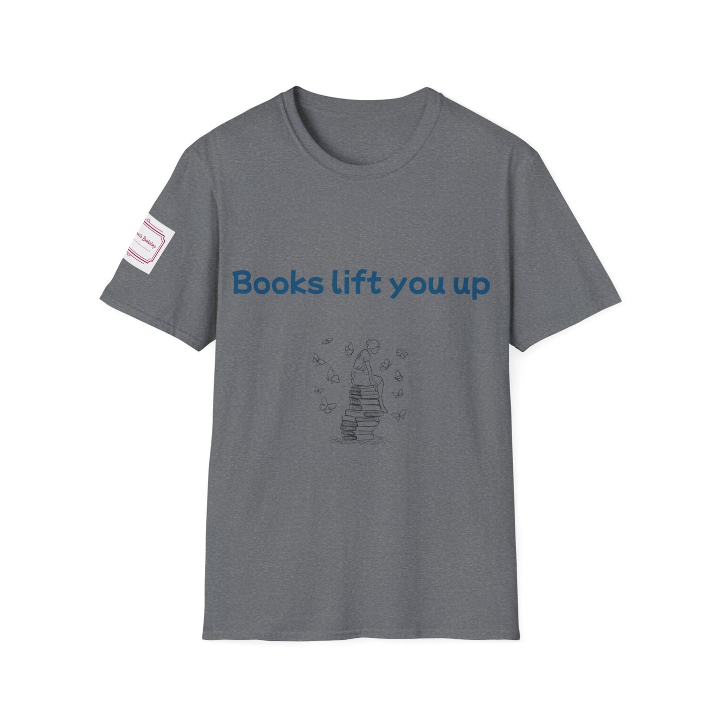 Inspirational Unisex Softstyle T-Shirt - Books Lift You Up