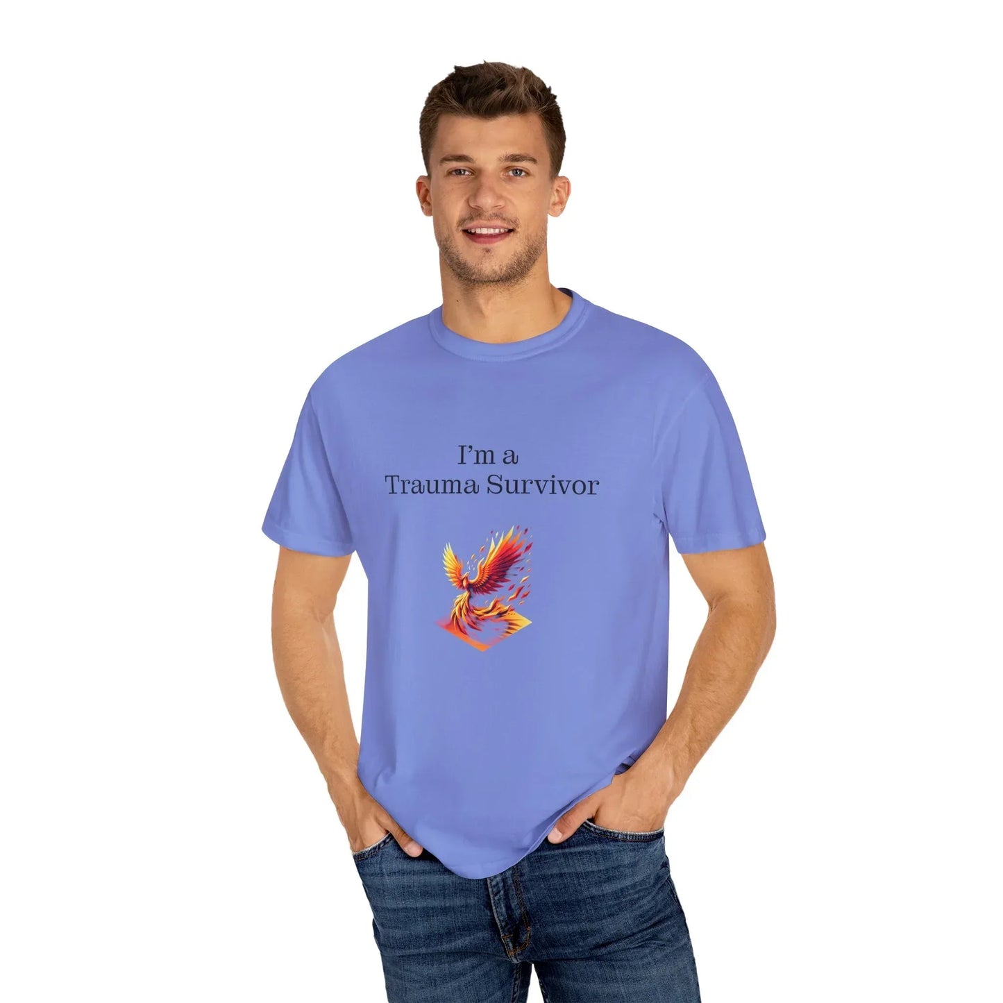 Trauma Survivor Unisex Garment-Dyed T-Shirt - Empowering Supportive Apparel - The Dreamer's Bookshop.