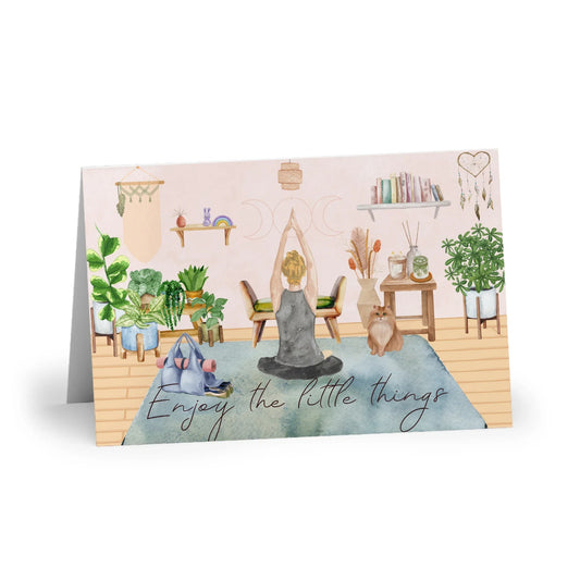 The Dreamer's Bookshop "Yoga" Enjoy the Little Things Card - The Dreamer's Bookshop.