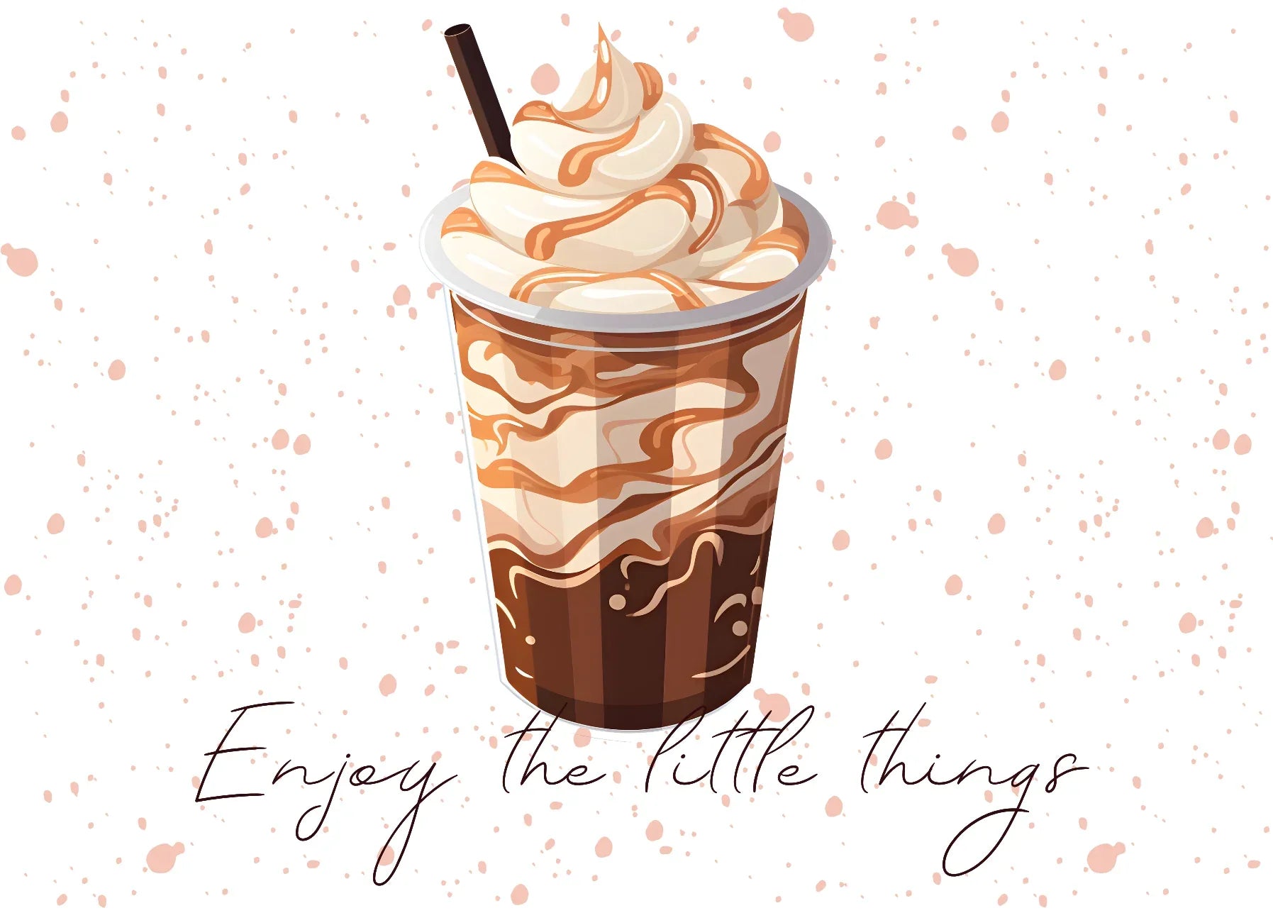 The Dreamer's Bookshop "Iced Coffee" Enjoy Little Things Card - The Dreamer's Bookshop.