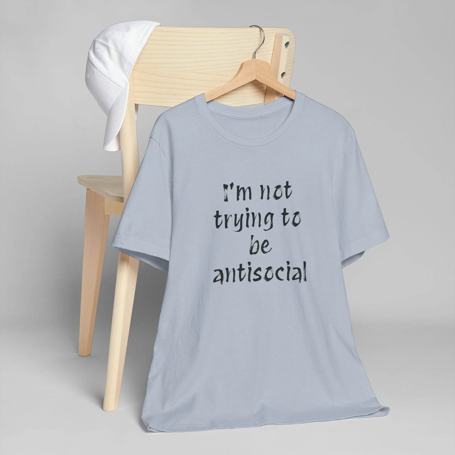 Funny Unisex Jersey T-Shirt - Anti-Social Vibe for Booktroverts - The Dreamer's Bookshop.