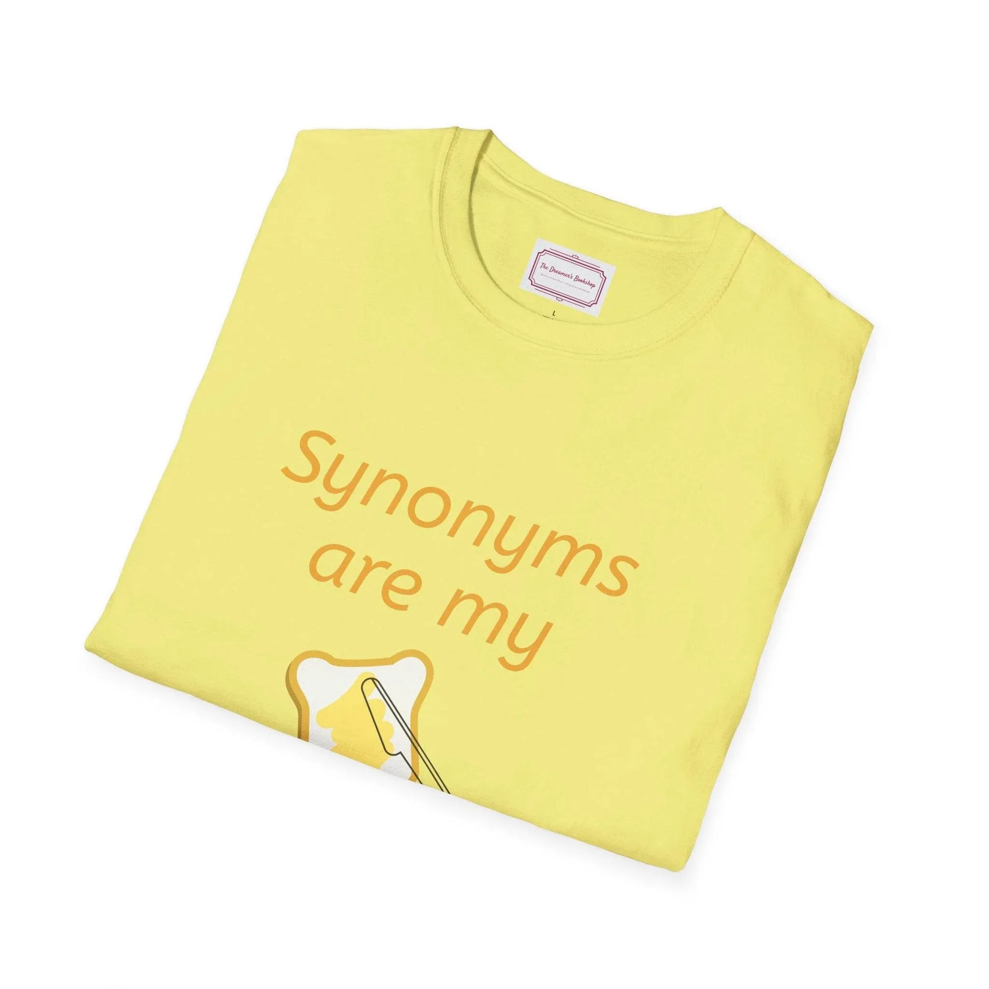 Synonyms Are My Jam Unisex Softstyle T-Shirt - Perfect Gift for Word Lovers - The Dreamer's Bookshop.