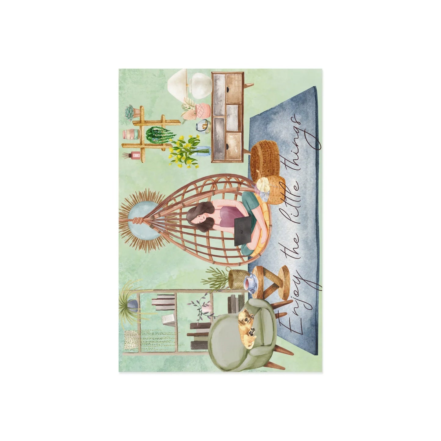 The Dreamer's Bookshop "Cozy at Home" Enjoy the Little Things Card - The Dreamer's Bookshop.