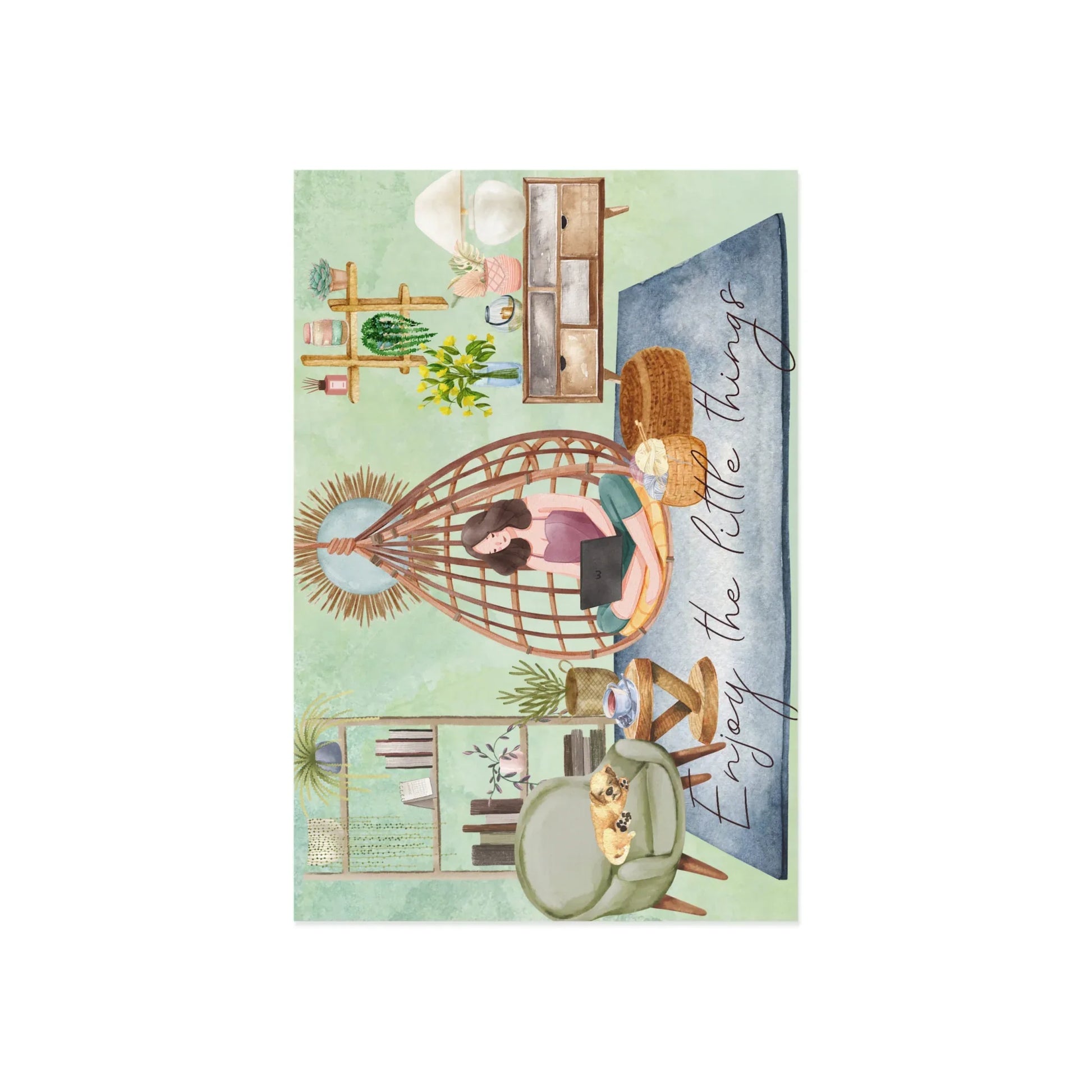 The Dreamer's Bookshop "Cozy at Home" Enjoy the Little Things Card - The Dreamer's Bookshop.