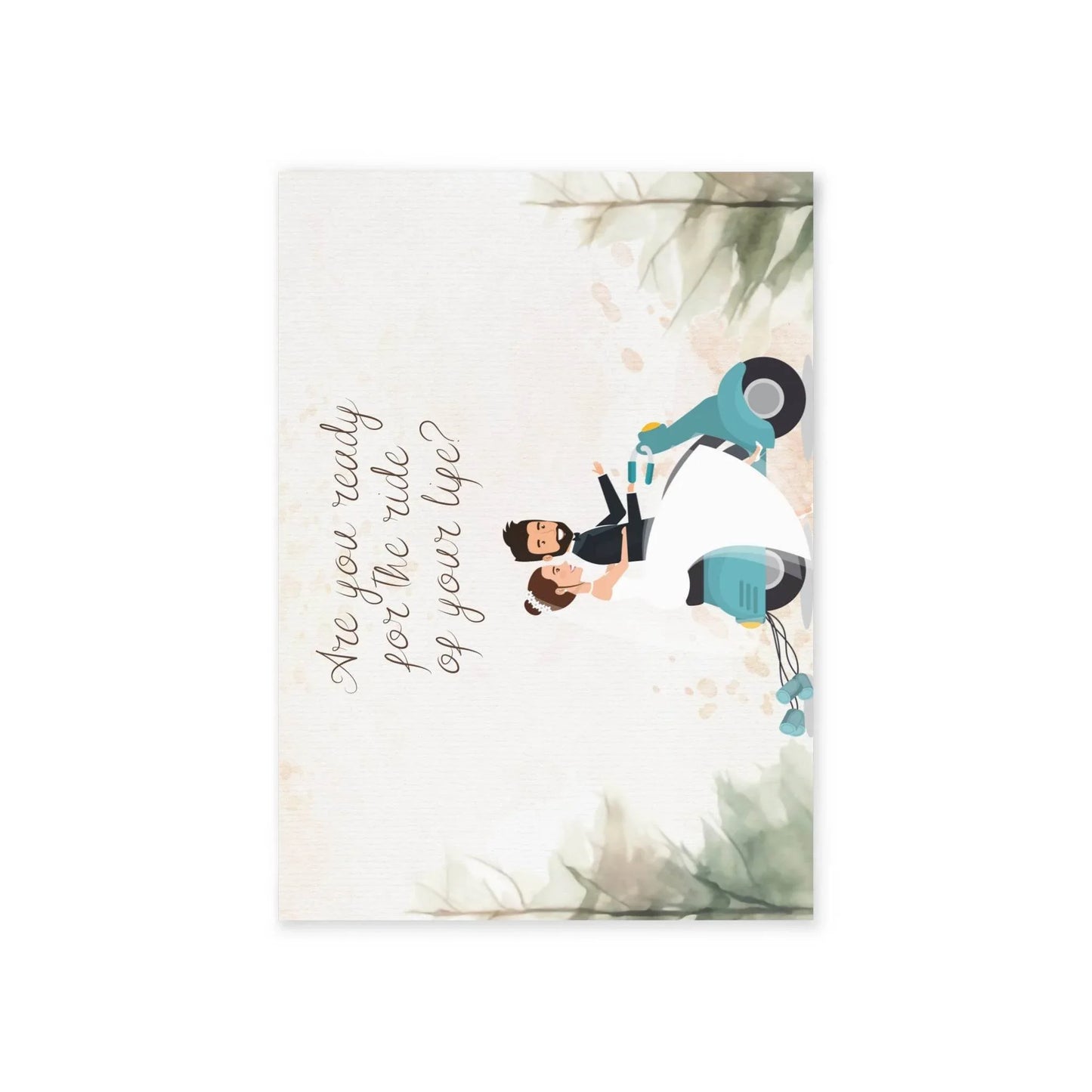 The Dreamer's Bookshop Cute "The Ride" Wedding Card - The Dreamer's Bookshop.