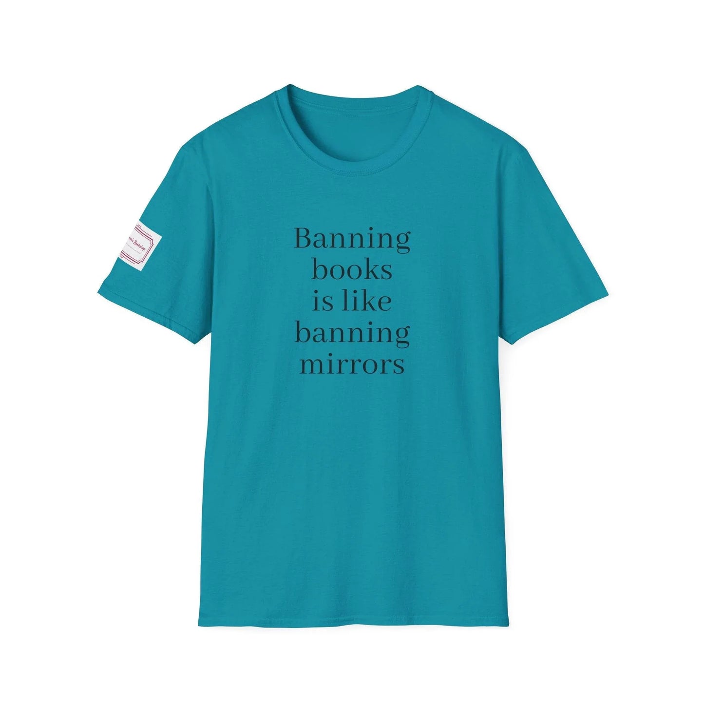 Inspirational Unisex Softstyle T-Shirt - 'Banning Books' Motivational Design - The Dreamer's Bookshop.