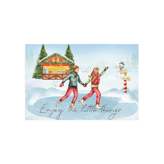 The Dreamer's Bookshop "Ice Skating" Enjoy the Little Things Card - The Dreamer's Bookshop.