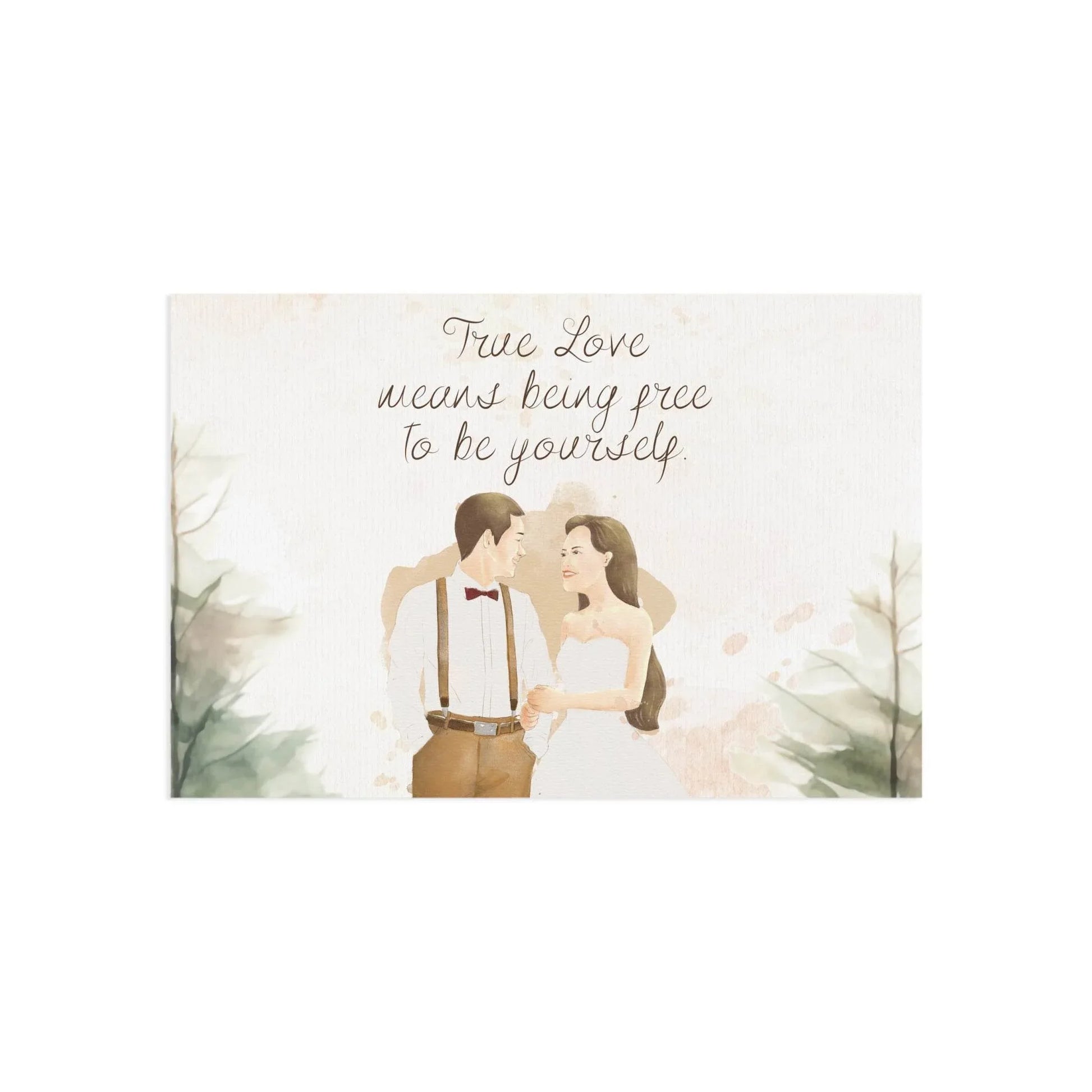 The Dreamer's Bookshop Cute "True Love" Wedding Card - The Dreamer's Bookshop.