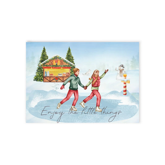 The Dreamer's Bookshop "Ice Skating" Enjoy the Little Things Card - The Dreamer's Bookshop.