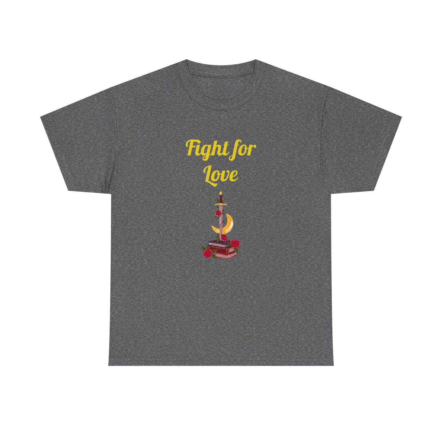 CA - Fight for Love -  Graphic Tee - Unisex Heavy Cotton T-Shirt Romance Books