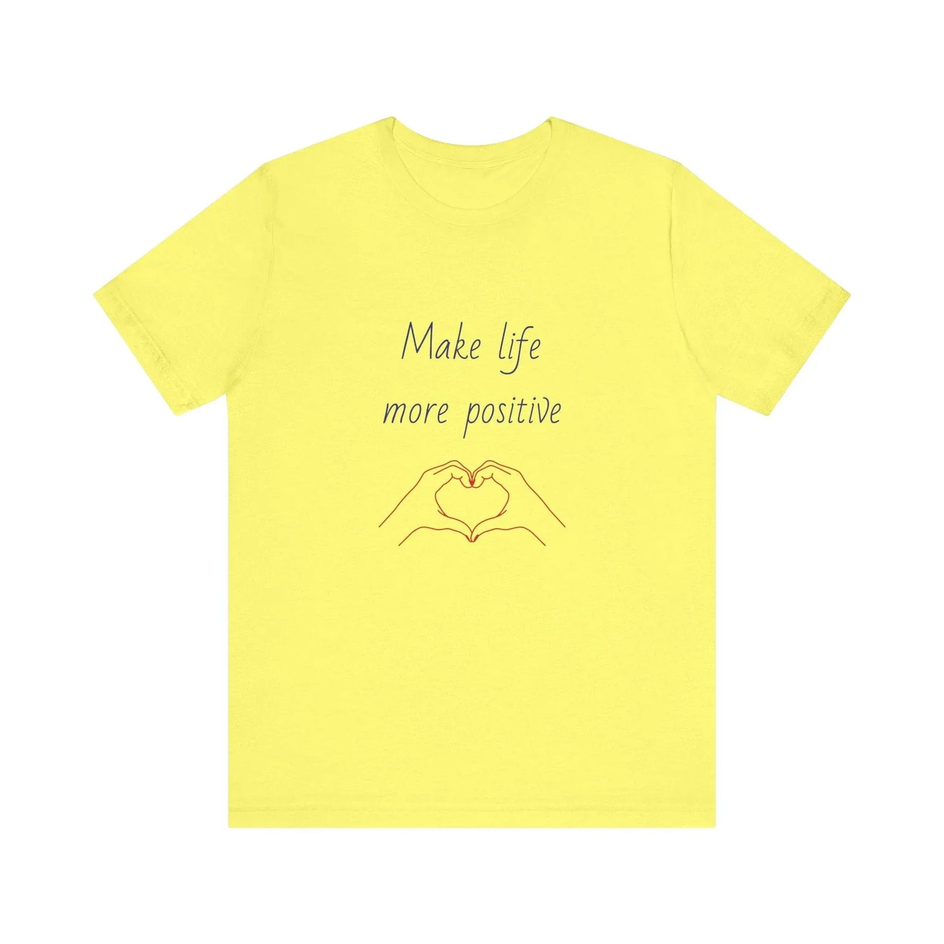 Positive Vibes Unisex Short Sleeve Tee - Make Life More Positive - The Dreamer's Bookshop.