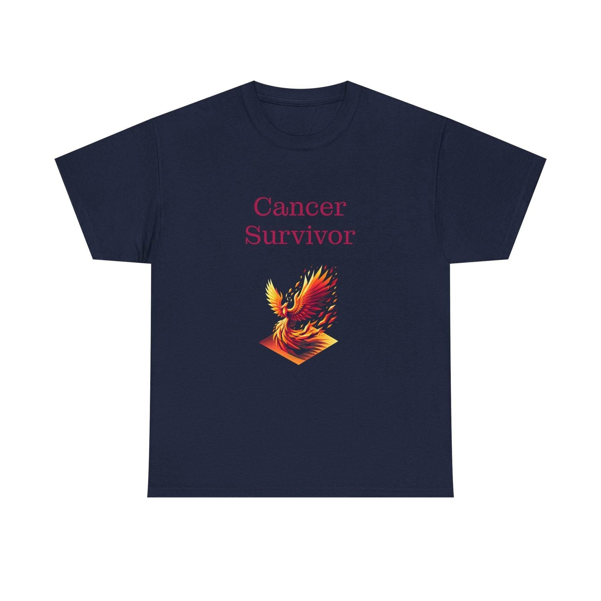 Cancer Survivor Unisex Heavy Cotton Tee - Empowering Apparel for Health Awareness - The Dreamer's Bookshop.