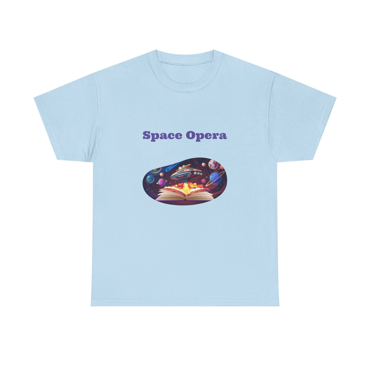 Space Opera -  Graphic Tee - Unisex Heavy Cotton T-Shirt Sci-Fi Books