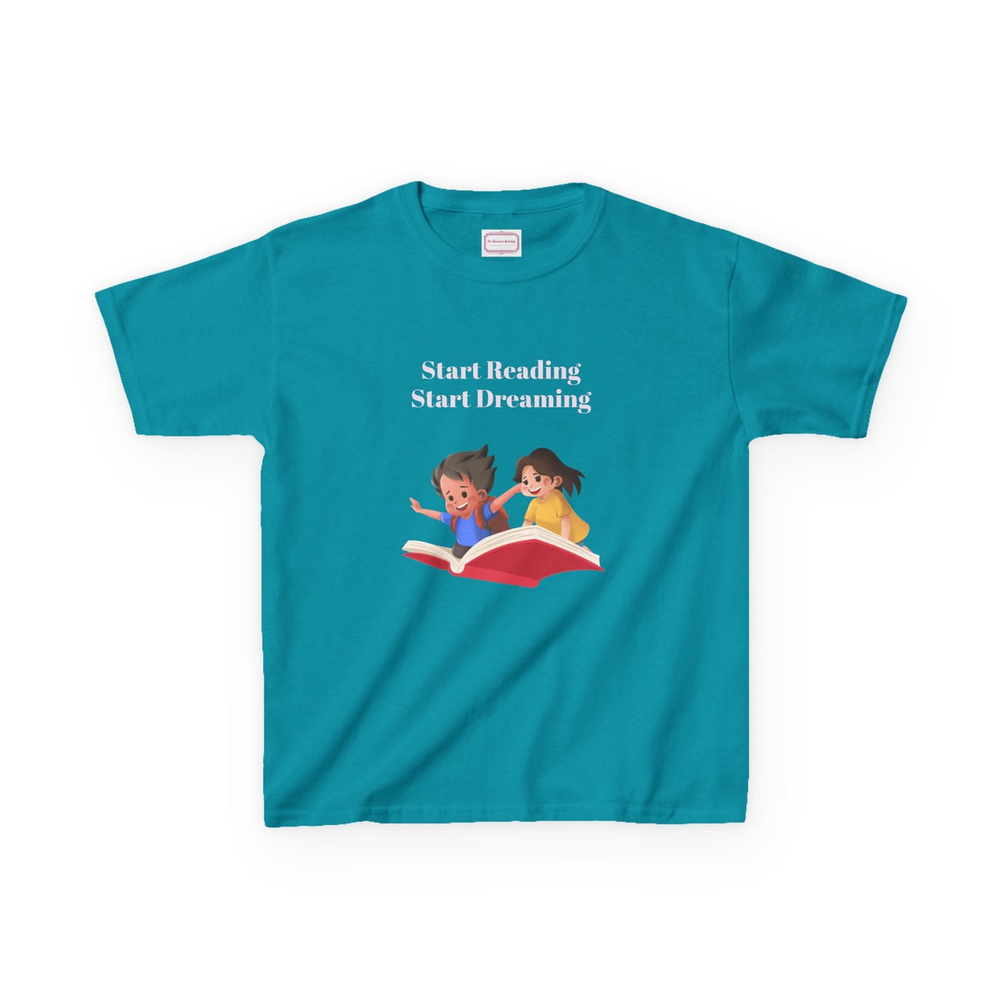 US (Ww) Kids Heavy Cotton™ Tee - Start Reading Start Dreaming Shirt