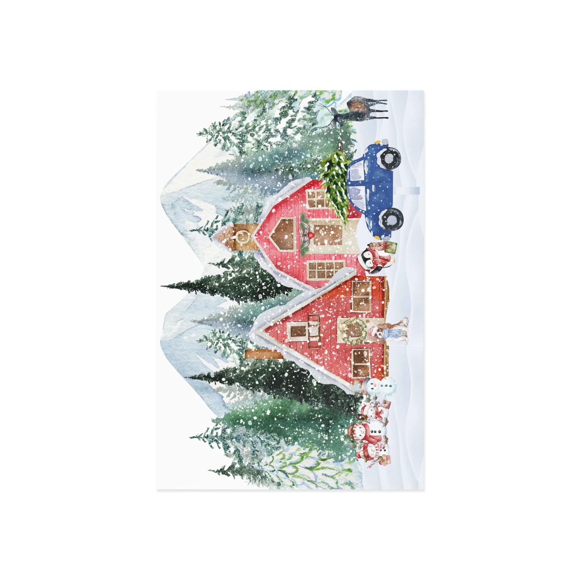 The Dreamer's Bookshop "Winter farm" Christmas Card - The Dreamer's Bookshop.
