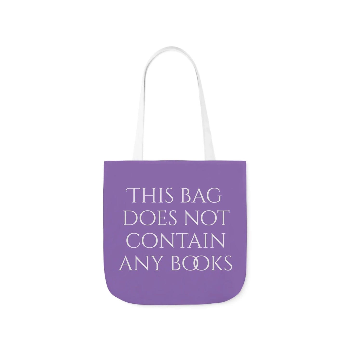 Funny Canvas Tote Bag - "This Bag Does Not Contain Any Books" - 5-Color Straps - The Dreamer's Bookshop.