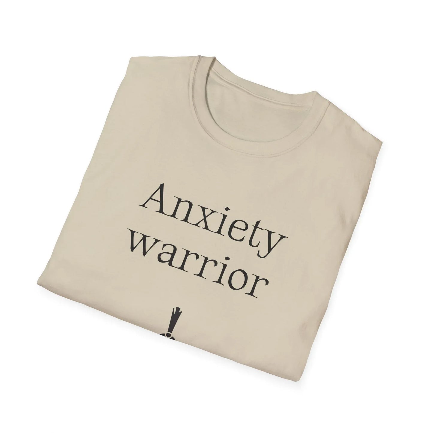 Anxiety Warrior Unisex Softstyle T-Shirt - Empowering Graphic Tee for Mental Health Awareness - The Dreamer's Bookshop.