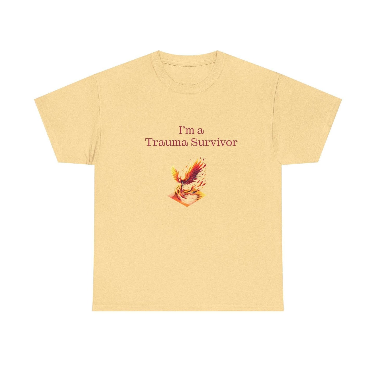 Trauma Survivor Unisex Heavy Cotton Tee - Empowering Apparel for Health Awareness - The Dreamer's Bookshop.