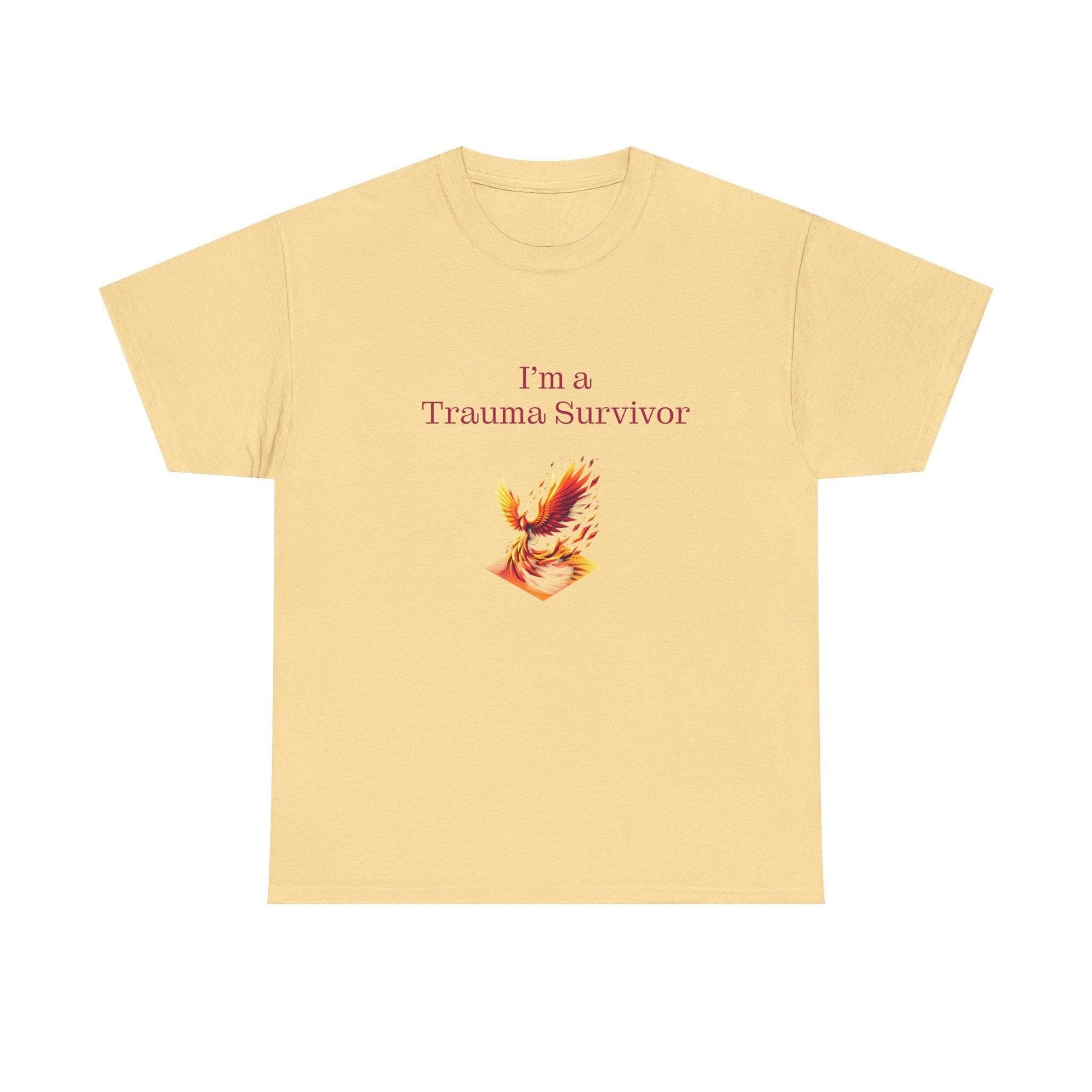 Trauma Survivor Unisex Heavy Cotton Tee - Empowering Apparel for Health Awareness - The Dreamer's Bookshop.