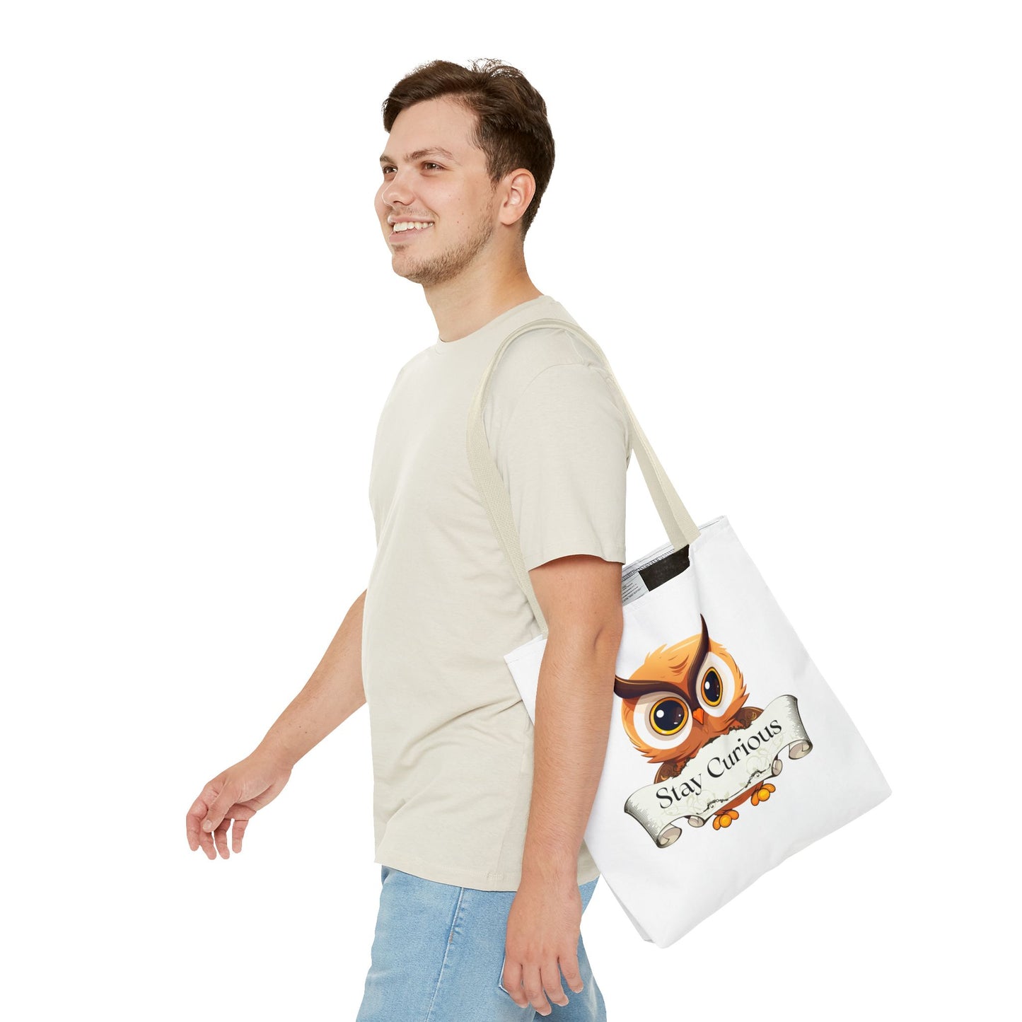 Literary Tote Bag - Stay Curous - The Dreamer's Bookshop Designs