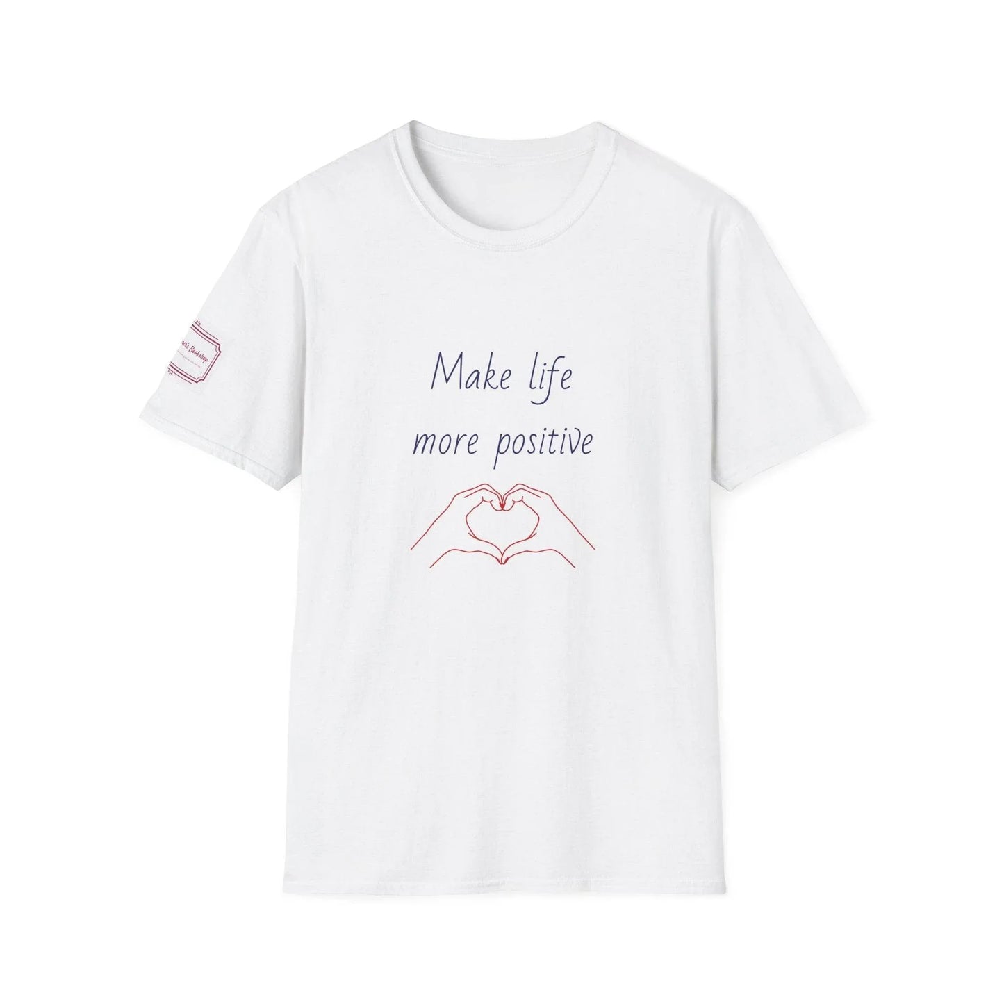 Positive Vibe Unisex Softstyle T-Shirt - 'Make Life More Positive' - The Dreamer's Bookshop.