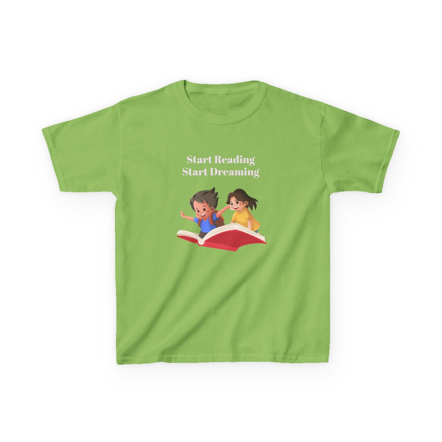 CA - Kids Heavy Cotton Tee - "Start Reading, Start Dreaming"