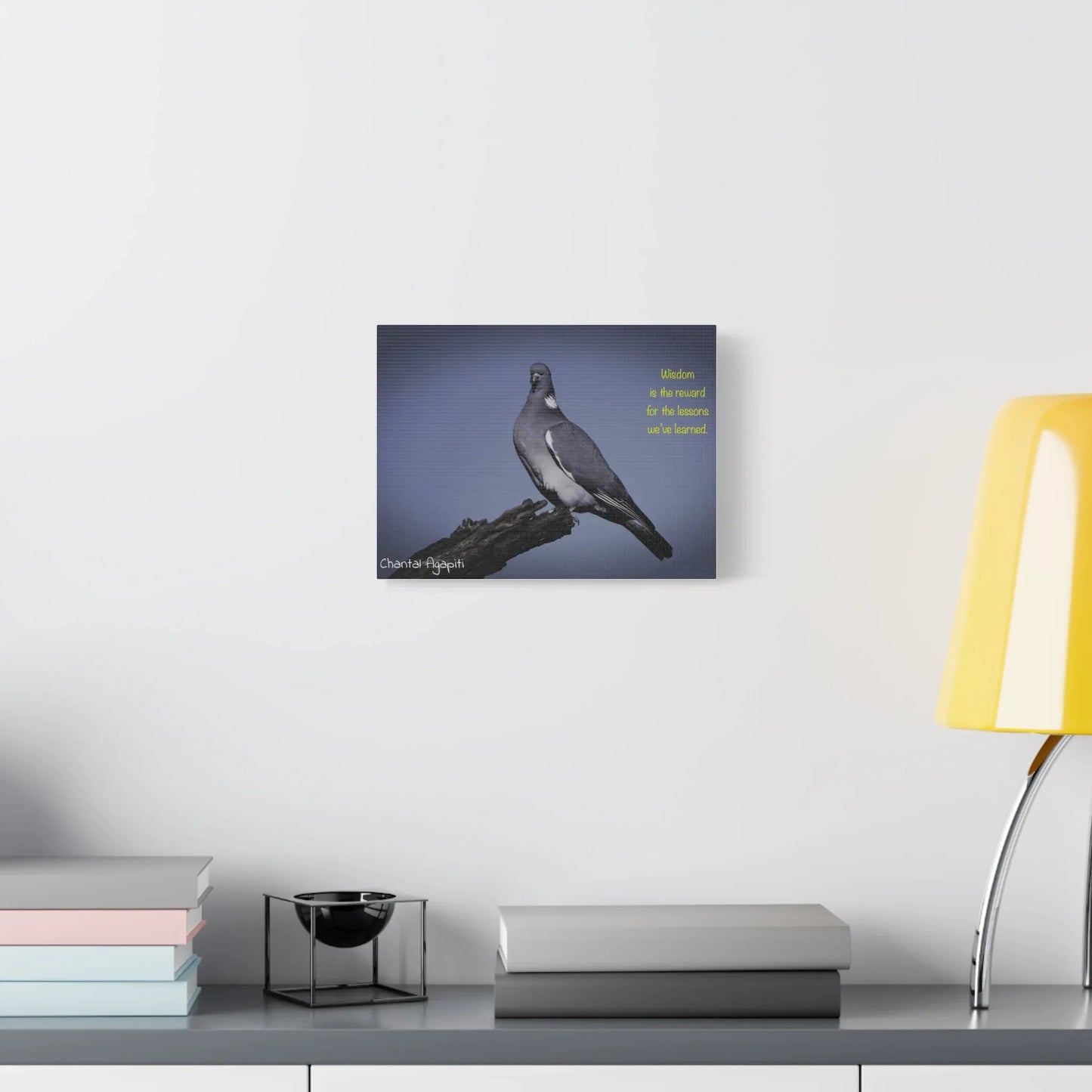 Inspirational Bird Canvas Art - "Wisdom is the Reward" - The Dreamer's Bookshop.
