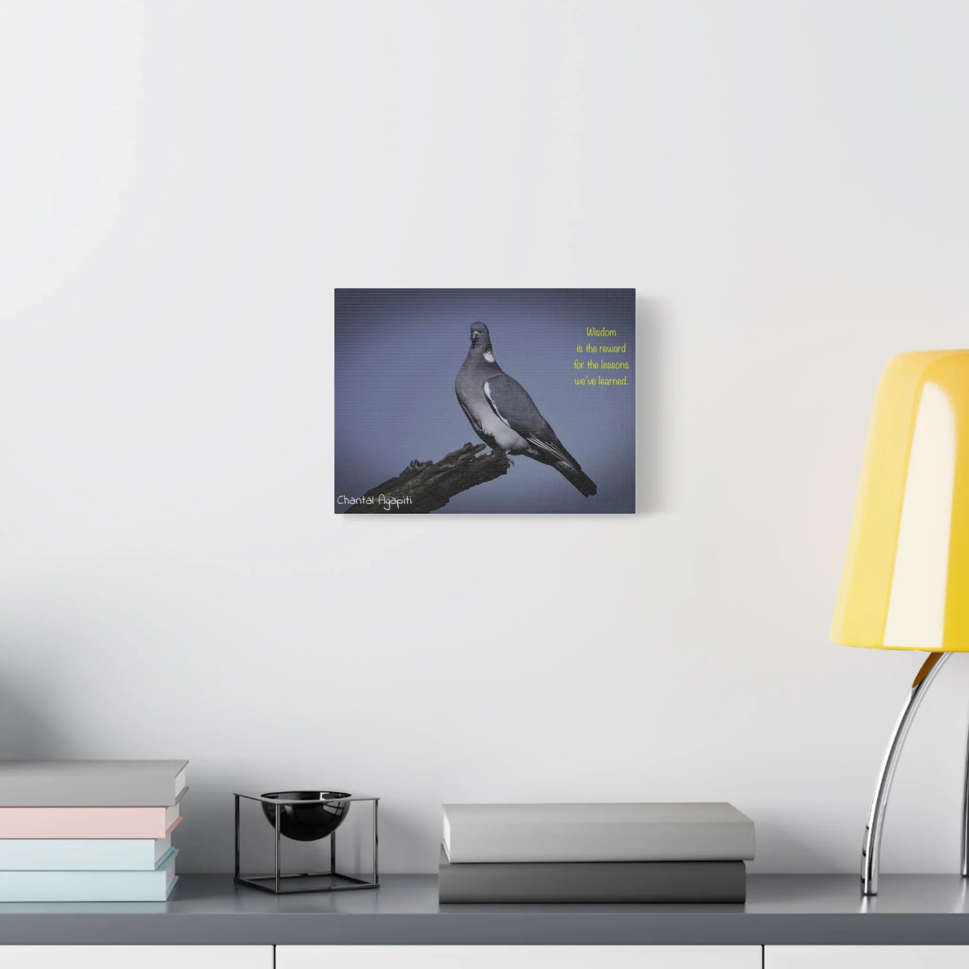 Inspirational Bird Canvas Art - "Wisdom is the Reward" - The Dreamer's Bookshop.
