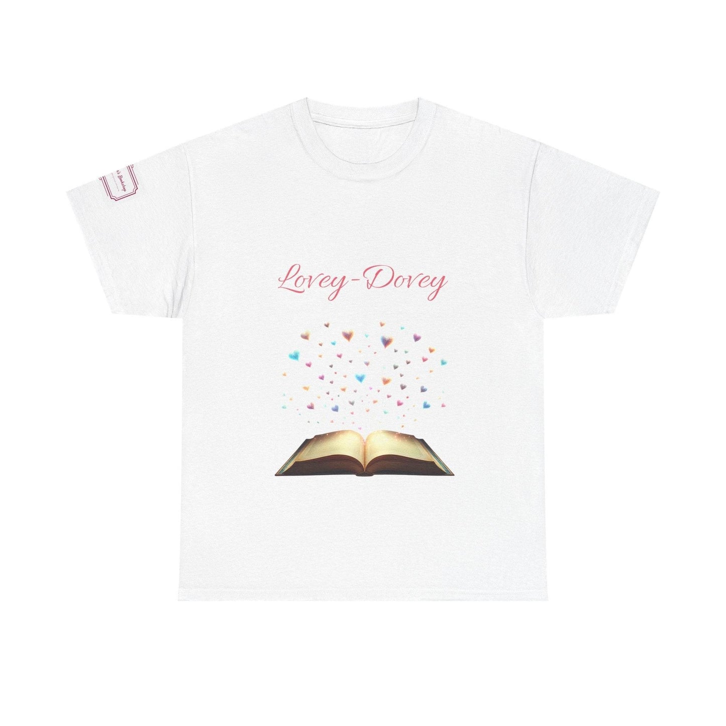 Lovey-Dovey - Unisex Heavy Cotton Tee - Sweet Romance - The Dreamer's Bookshop.