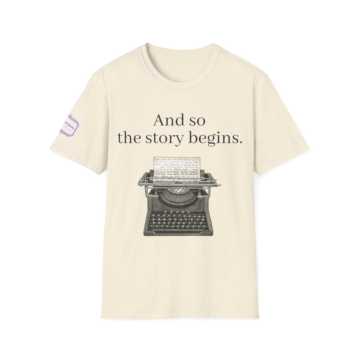 Unisex T-Shirt - Vintage Writing "Story Begins" for Book Lovers