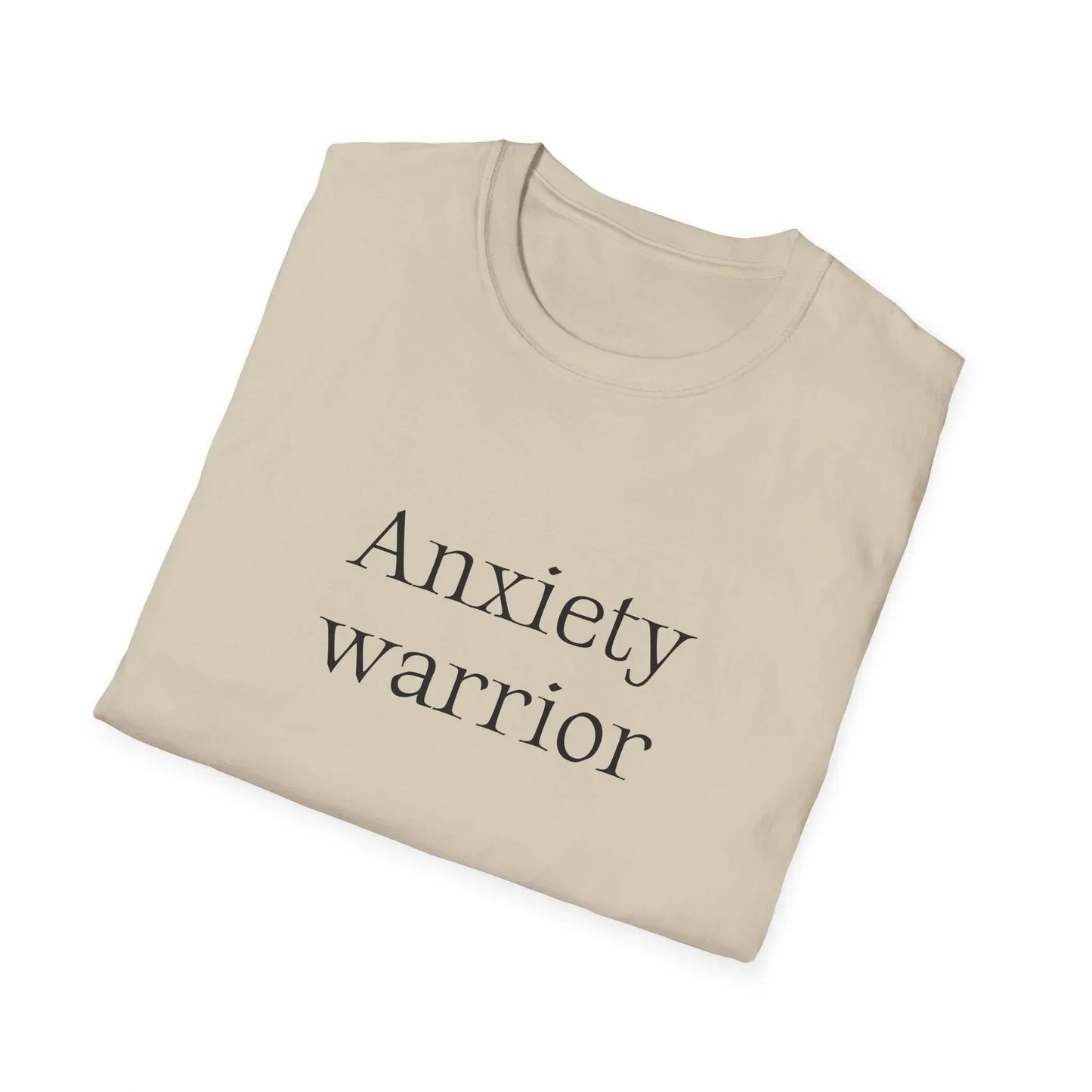 Anxiety Warrior Unisex Softstyle T-Shirt - Empower Your Battle - The Dreamer's Bookshop.