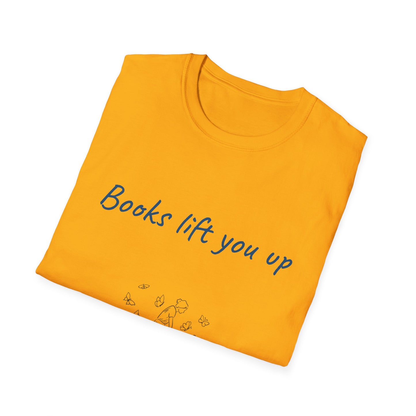 Inspirational Unisex Softstyle T-Shirt - Books Lift You Up