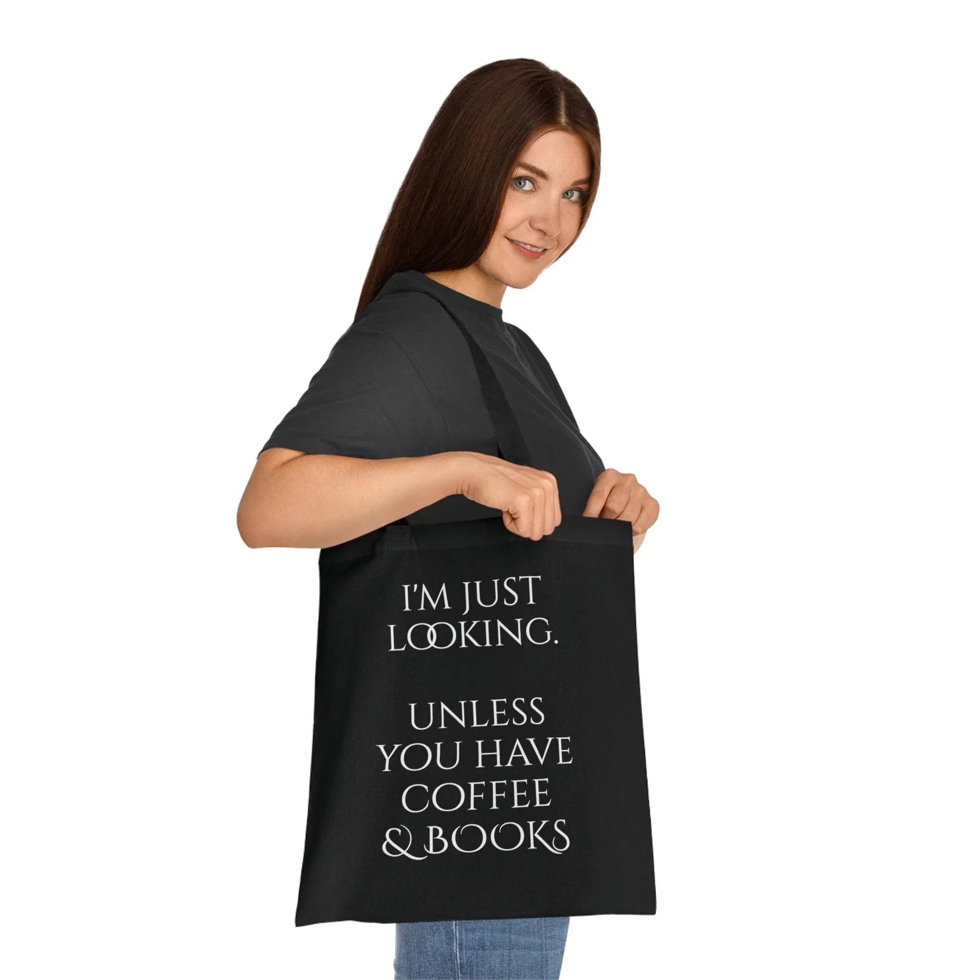 Coffee & Books Cotton Tote - Perfect for Book Lovers - The Dreamer's Bookshop.
