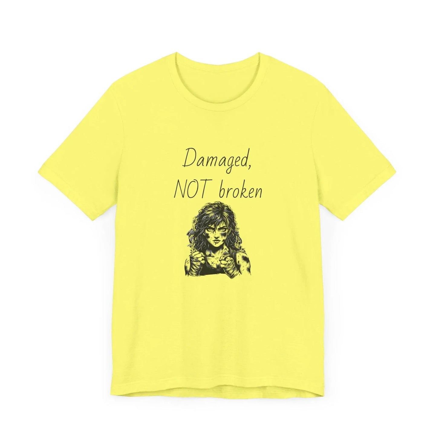 Damaged, NOT broken Inspirational T-Shirt | Unisex Short Sleeve Tee - The Dreamer's Bookshop.