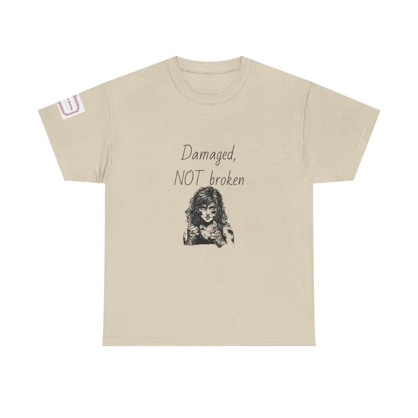 Damaged, NOT broken - Inspirational Unisex Heavy Cotton Tee - The Dreamer's Bookshop.