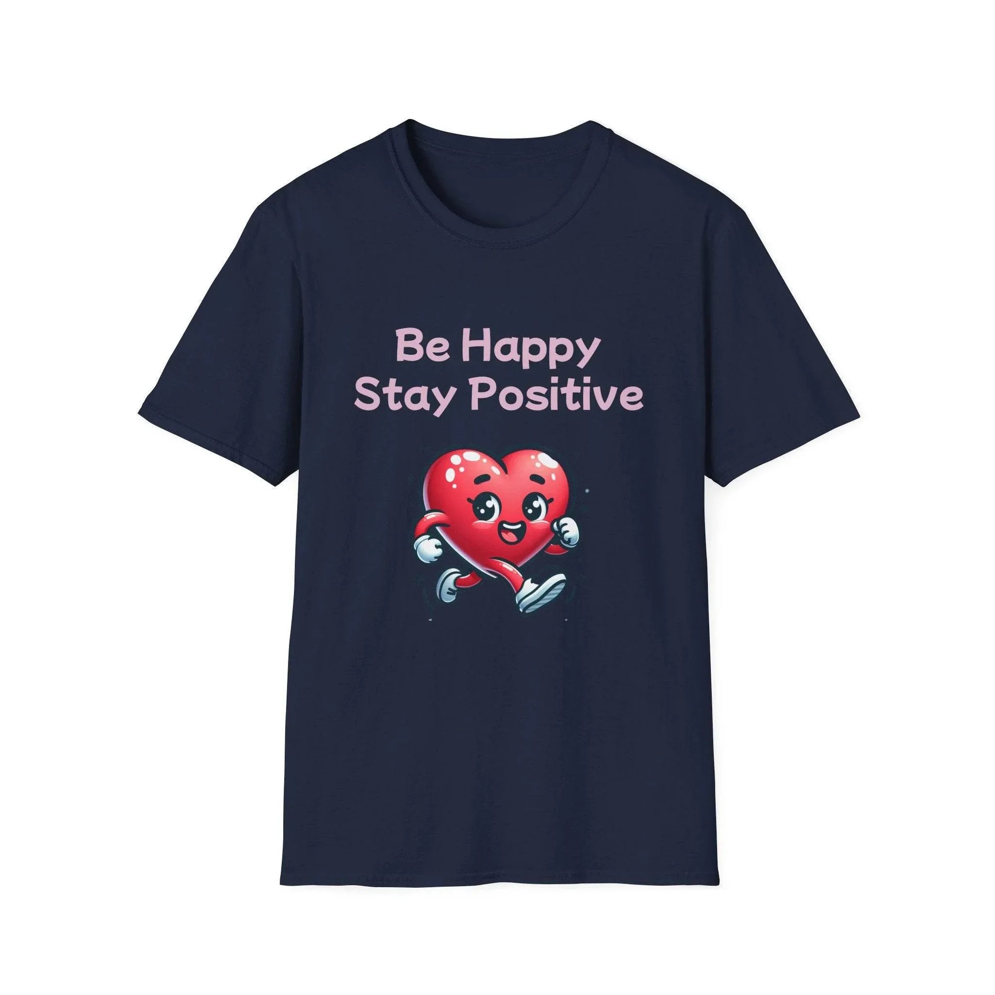 Be Happy Stay Positive Graphic T-Shirt for Optimism Lovers - The Dreamer's Bookshop.